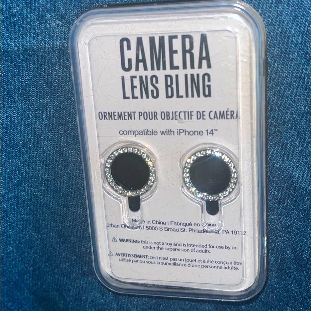 Urban Outfitters IPhone 14 Camera Lens Bling Cover NWT